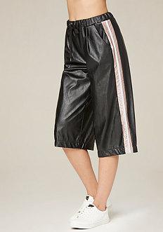 Bebe Racer Stripe Crop Pants