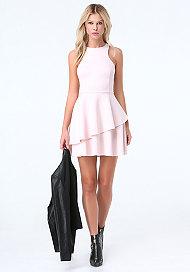 Bebe Angled Double Tier Dress