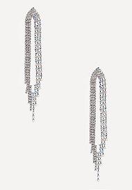 Bebe Crystal Pave Oval Earrings