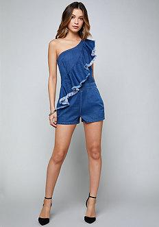 Bebe One Shoulder Romper