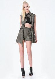 Bebe Cupro Safari Vest