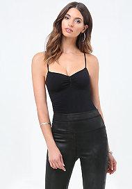 Bebe Rayne Ruched Cami Top