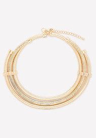 Bebe 3-row Coil Collar Necklace