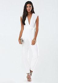 Bebe Brock Deep V Jumpsuit