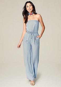 Bebe Daria Strapless Jumpsuit