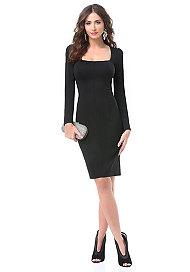Bebe Reyna Square Neck Dress