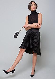 Bebe Pleated Hi-lo Skirt