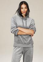 Bebe Charcoal Velour Hoodie
