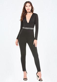 Bebe Petite Embellished Jumpsuit