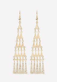 Bebe Geo Chandelier Earrings