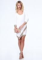 Bebe Embellished Wrap Hem Dress