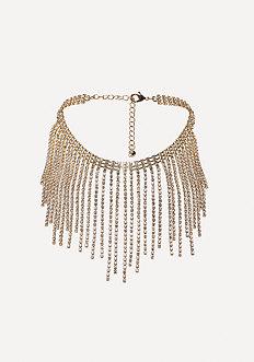 Bebe Crystal Drape Choker