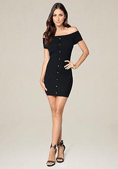 Bebe Kenna Off Shoulder Dress