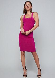 Bebe Strappy Back Ribbed Dress