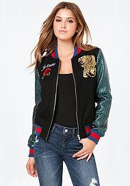 Bebe Je T'aime Bomber Jacket