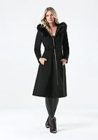 Bebe Black Wool Hooded Coat