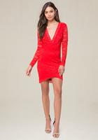 Bebe Lizzie Lace Open Back Dress