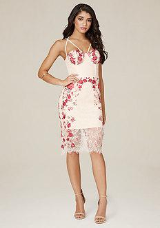 Bebe Maddie Embroidered Dress