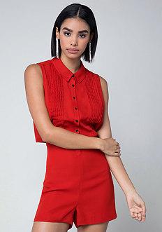 Bebe Pleated Romper
