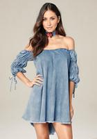 Bebe Royal Denim Day Dress