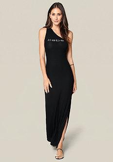 Bebe One Shoulder Maxi Dress