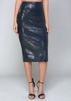 Bebe Print Sequin Skirt