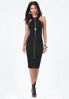 Bebe Fitted Front Zip Dress