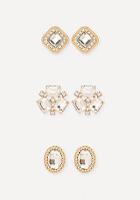 Bebe Crystal Cluster Earring Set