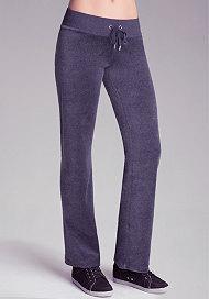 Bebe Petite Logo Velour Pants