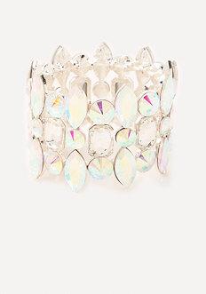Bebe Ab Crystal Stretch Bracelet