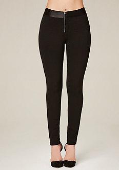 Bebe Front Zip Leggings