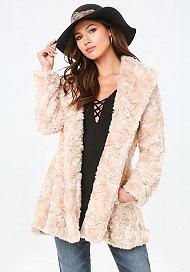Bebe Faux Fur Swing Coat