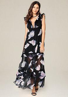 Bebe Meredith Tiered Gown