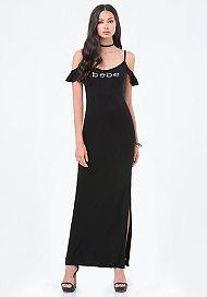 Bebe Cold Shoulder Maxi Dress