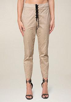 Bebe Front Lace Up Crop Pants