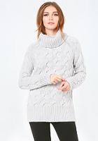 Bebe Cable Turtleneck Sweater