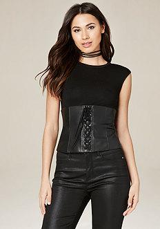 Bebe Corset Waist Top