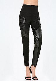 Bebe Petite Mix Detail Leggings