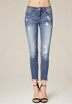 Bebe Step Hem Heartbreaker Jeans