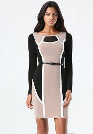 Bebe Clarissa Colorblock Dress