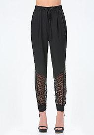 Bebe Mix Fabric Pants