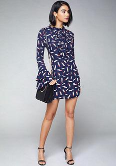 Bebe Francie Ruffle Bib Dress