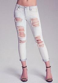 Bebe Extreme Destroyed Jeans