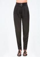 Bebe Petite Buckle High Pants