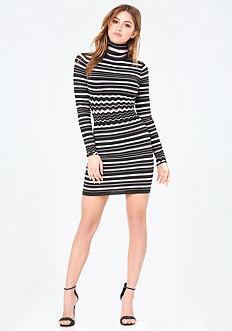 Bebe Striped Sweater Dress