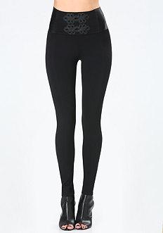 Bebe Soutache High Rise Leggings