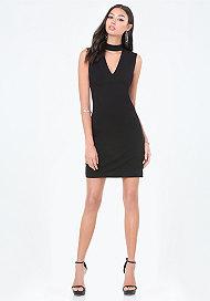 Bebe Natalie Mock Neck Dress