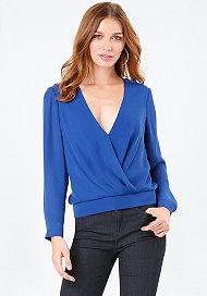 Bebe Lace Up Shoulder Top