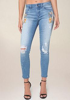 Bebe Embroidered Jeans