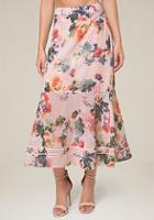 Bebe Floral Print Maxi Skirt